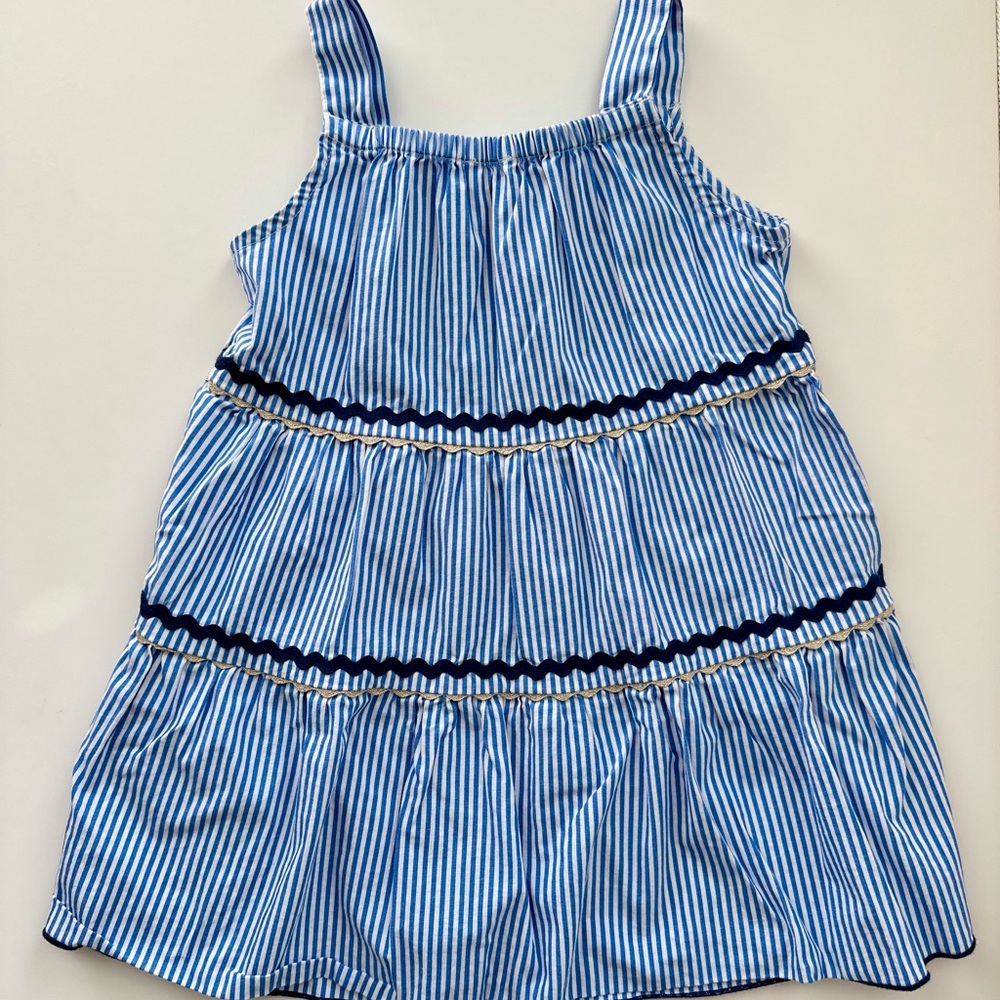 J.Crew Crewcuts Seersucker Stripe Tiered Dress